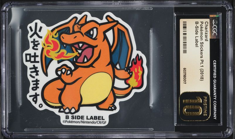 2018 Pokemon Japanese Stickers Pt.1 B-Side Label Charizard