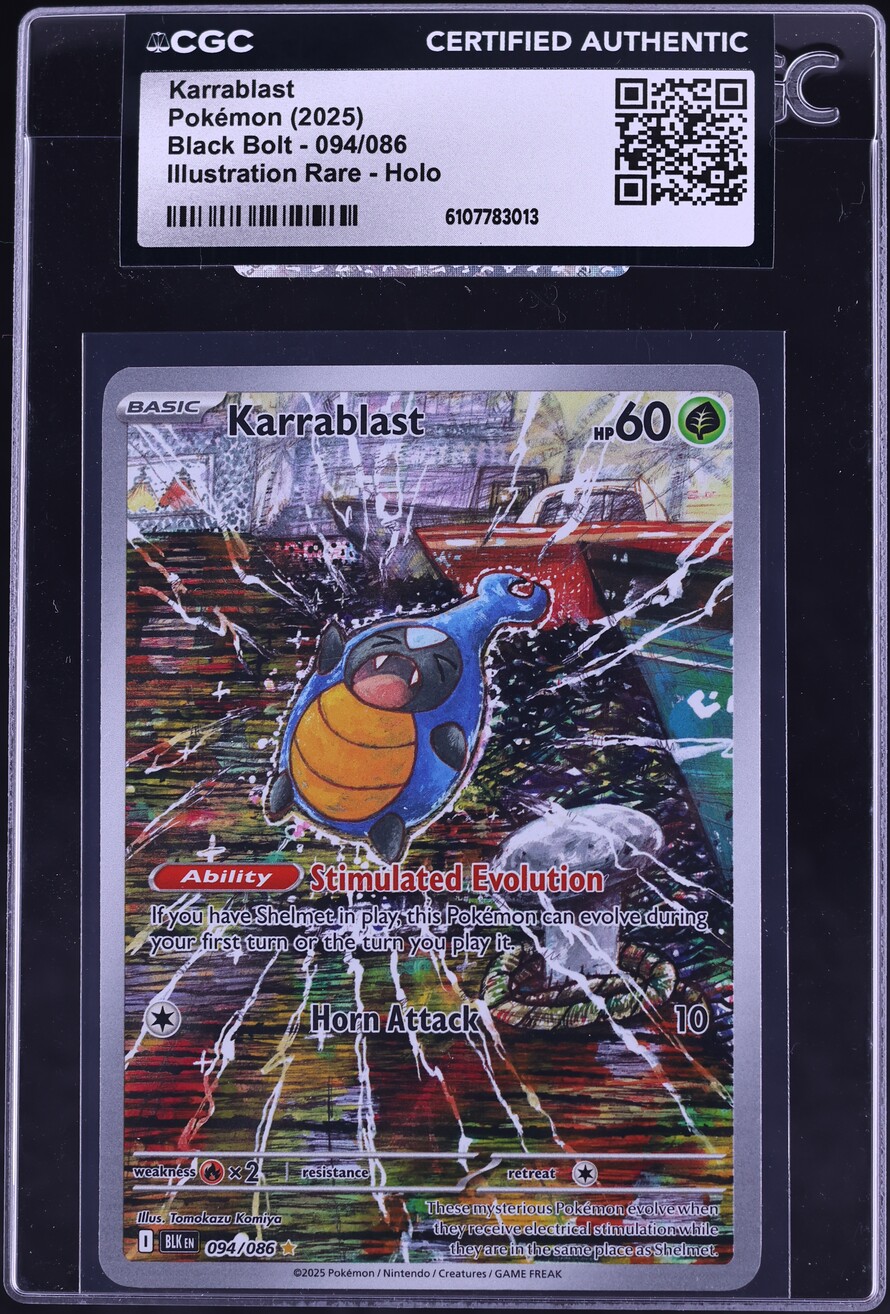 2025 Pokemon Scarlet & Violet Black Bolt IR Karrablast #94 CGC AUTH