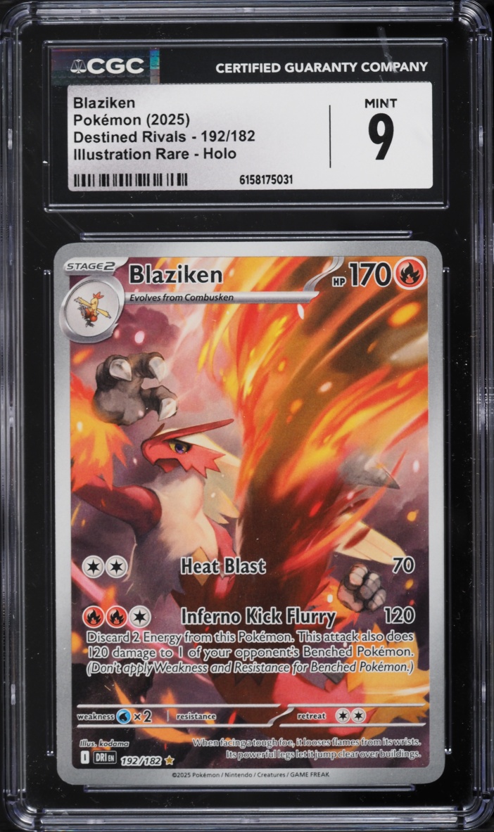 2025 Pokemon Scarlet & Violet Destined Rivals IR Blaziken #192 CGC 9 MINT