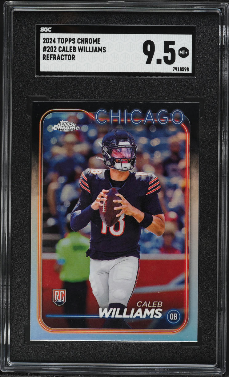 2024 Topps Chrome Refractor Caleb Williams ROOKIE #202 SGC 9.5 MINT+