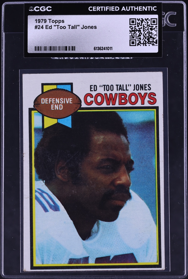 1979 Topps Football Ed Too Tall Jones #24 CGC AUTH