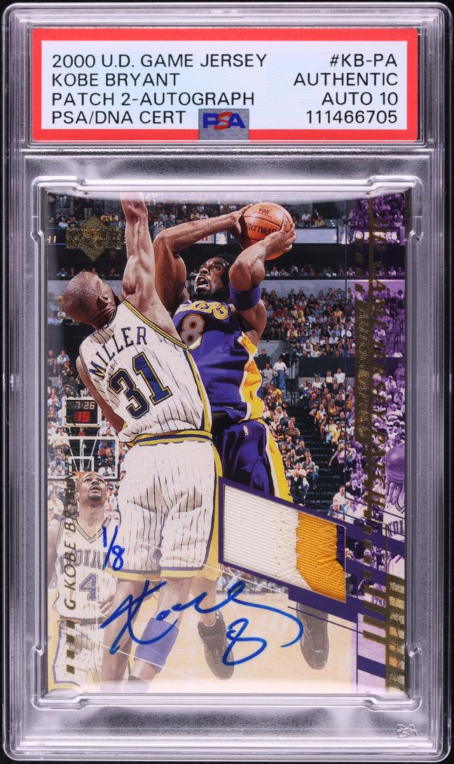 2000 Upper Deck Game Jersey Kobe Bryant PATCH AUTO DNA 10 1/8 #KB-PA PSA AUTH