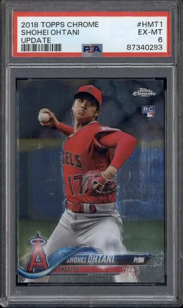 2018 Topps Chrome Update Shohei Ohtani ROOKIE #HMT32 PSA 10