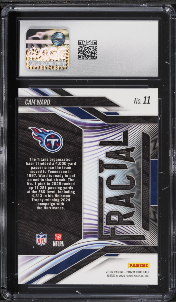 2025 Panini Prizm Fractal Cam Ward ROOKIE #11 CGC 9 MINT