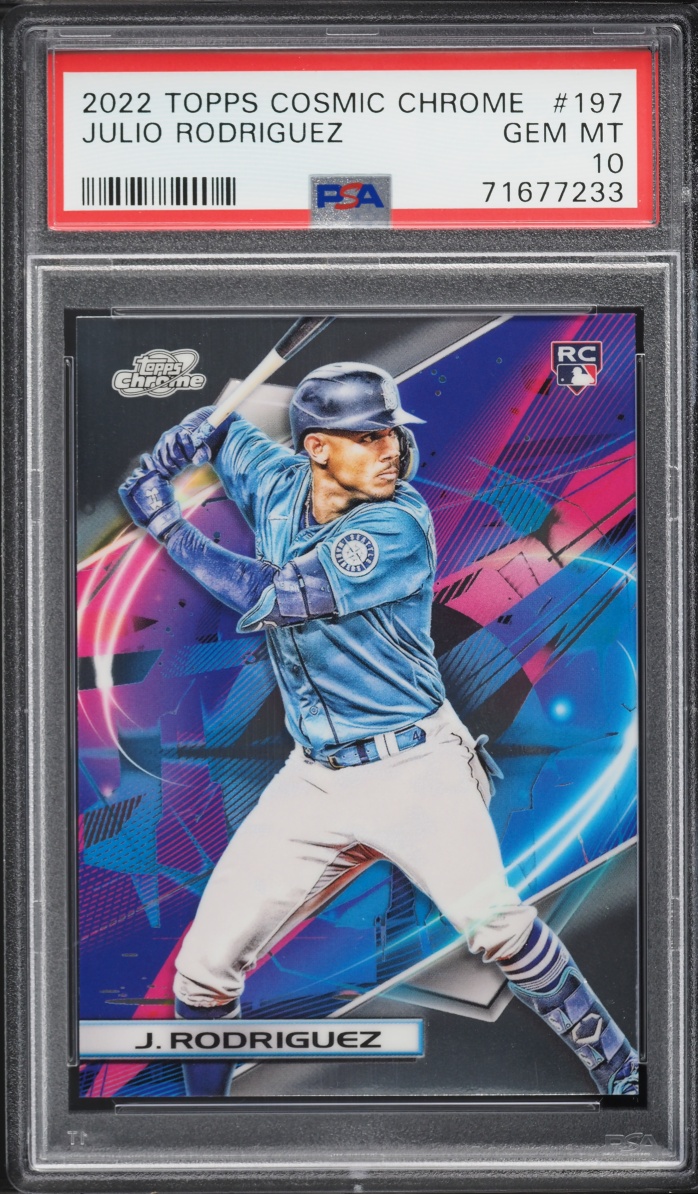 2022 Topps Chrome Cosmic Julio Rodriguez ROOKIE #197 PSA 10 GEM MINT