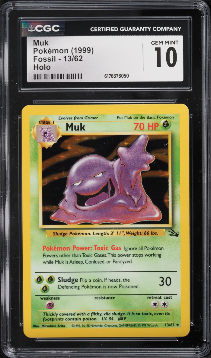 1999 Pokemon Fossil Holo Muk #13 CGC 10 GEM MINT