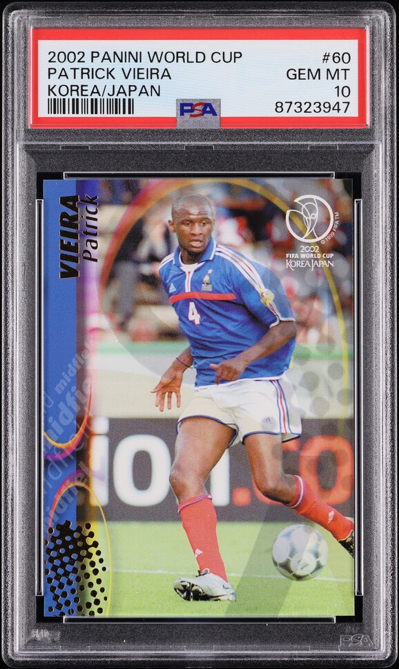 2002 Panini World Cup Korea Japan Patrick Vieira #60 PSA 10 GEM MINT