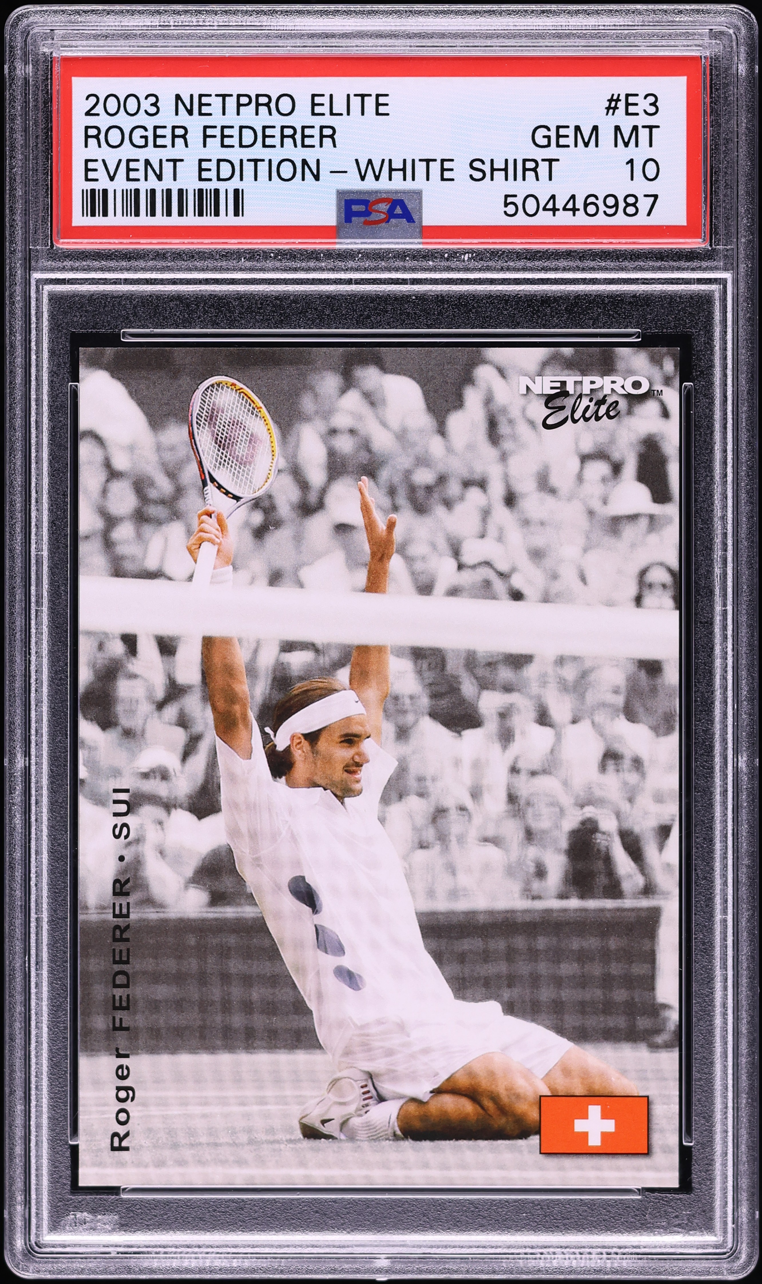 シングルカード 2003 Netpro Elite Roger Federer PSA10 2003 Netpro Elite Event Edition Roger Federer ROOKIE #E3 PSA