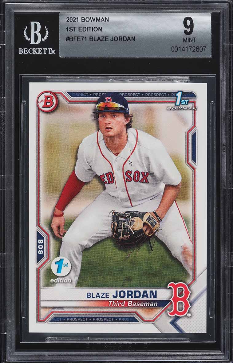 2021 Bowman 1st Edition Blaze Jordan ROOKIE #BFE-71 BGS 9 MINT