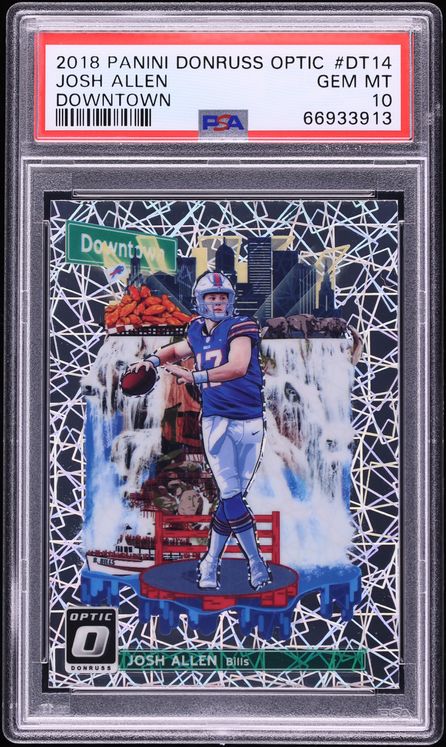 2018 Donruss Optic Downtown Josh Allen ROOKIE #DT-14 PSA 10 GEM MINT