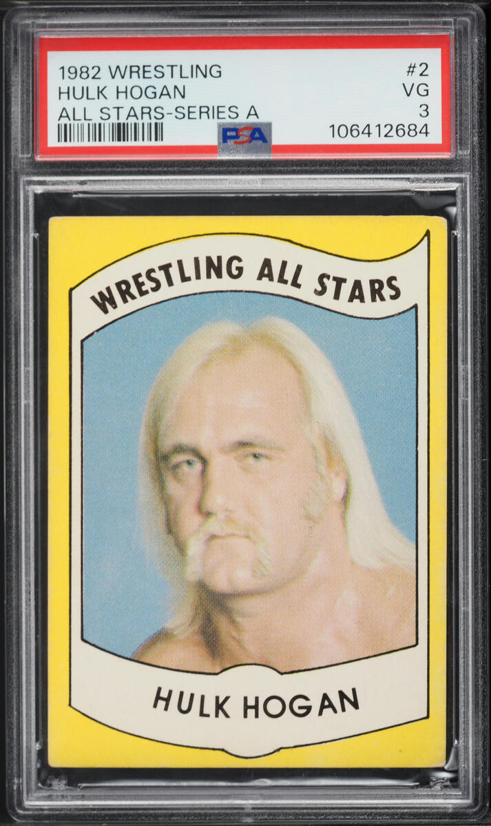 1982 Wrestling All Stars Series A Hulk Hogan ROOKIE #2 PSA 3 VG