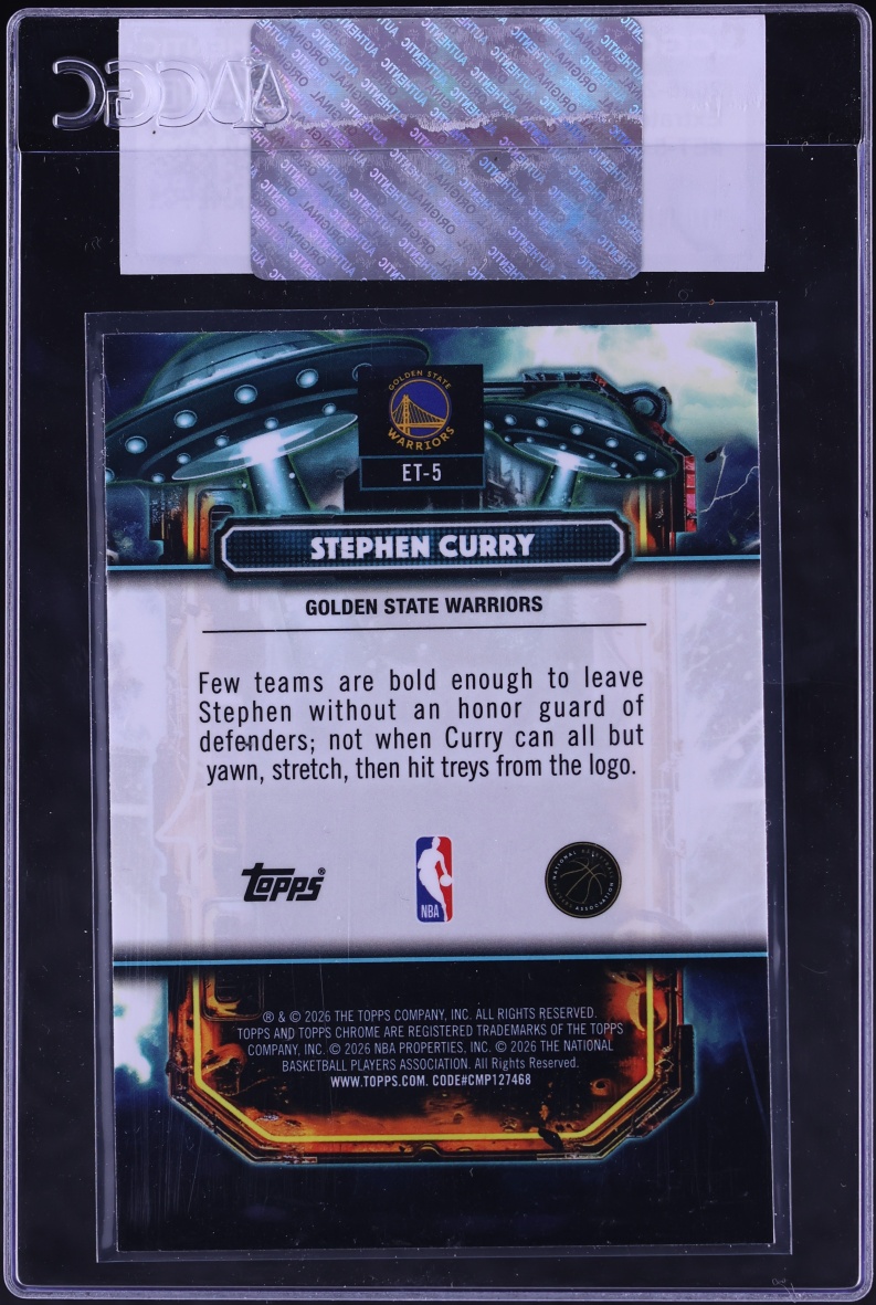 2025 Topps Chrome Cosmic Extraterrestrial Talent Stephen Curry #ET-5 CGC AUTH