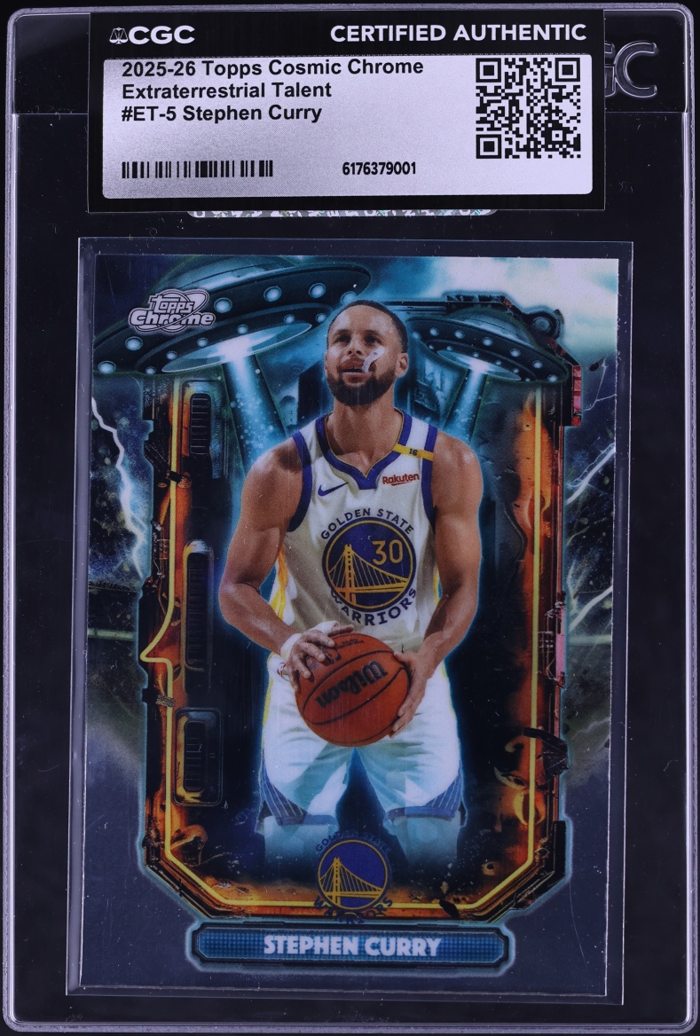 2025 Topps Chrome Cosmic Extraterrestrial Talent Stephen Curry #ET-5 CGC AUTH
