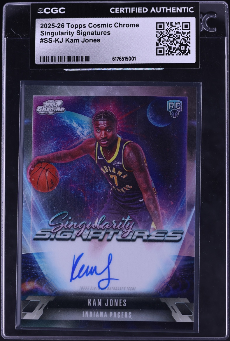2025 Topps Chrome Cosmic Singularity Kam Jones ROOKIE AUTO #SS-KJ CGC AUTH