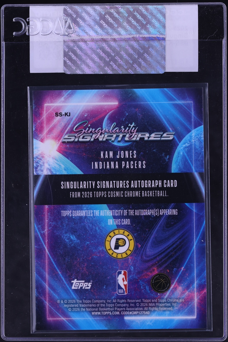 2025 Topps Chrome Cosmic Singularity Kam Jones ROOKIE AUTO #SS-KJ CGC AUTH