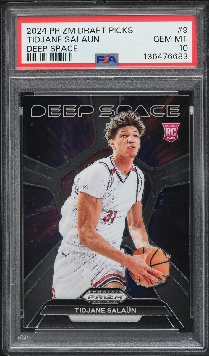 2024 Panini Prizm Draft Picks Deep Space Tidjane Salaun ROOKIE #9 PSA 10 GEM MINT
