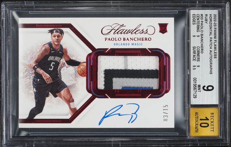 2022 Hoops Hot Signatures Paolo Banchero ROOKIE AUTO DNA 10 #HSR