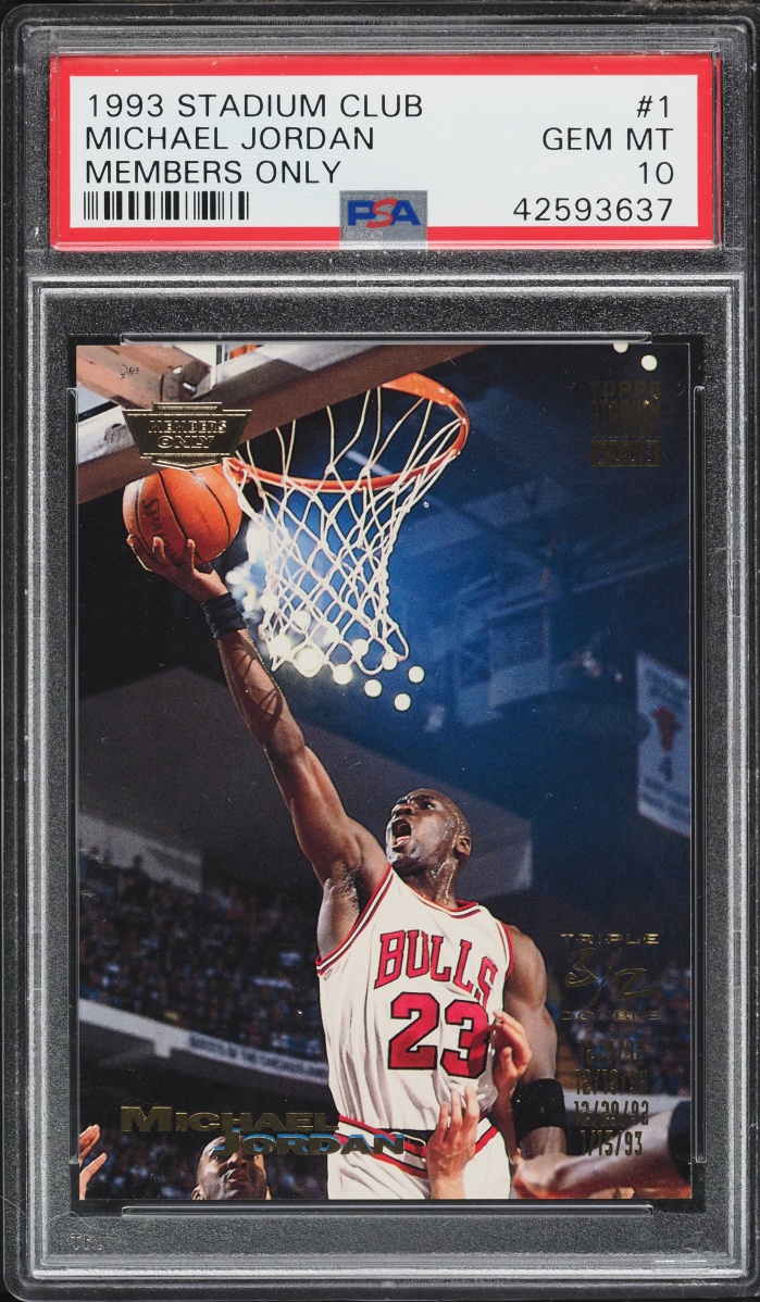 1993 Stadium Club Members Only Michael Jordan #1 PSA 10 GEM MINT
