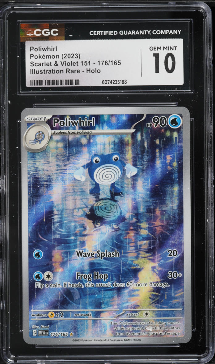 2023 Pokemon Scarlet & Violet 151 IR Poliwhirl #176 CGC 10 GEM MINT