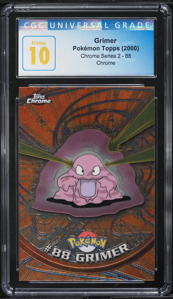 2000 Topps Chrome Pokemon Series 2 Chrome Grimer #88 CGC 10 PRISTINE