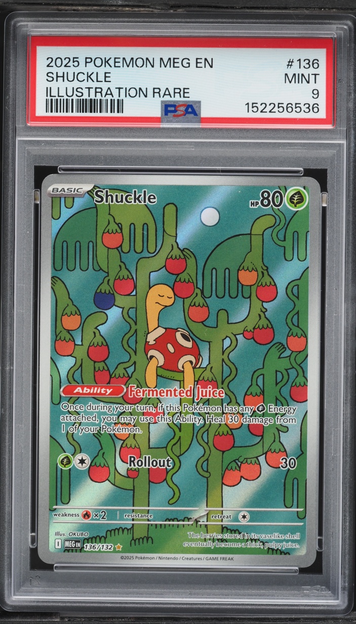 2025 Pokemon Mega Evolution IR Shuckle #136 PSA 9 MINT