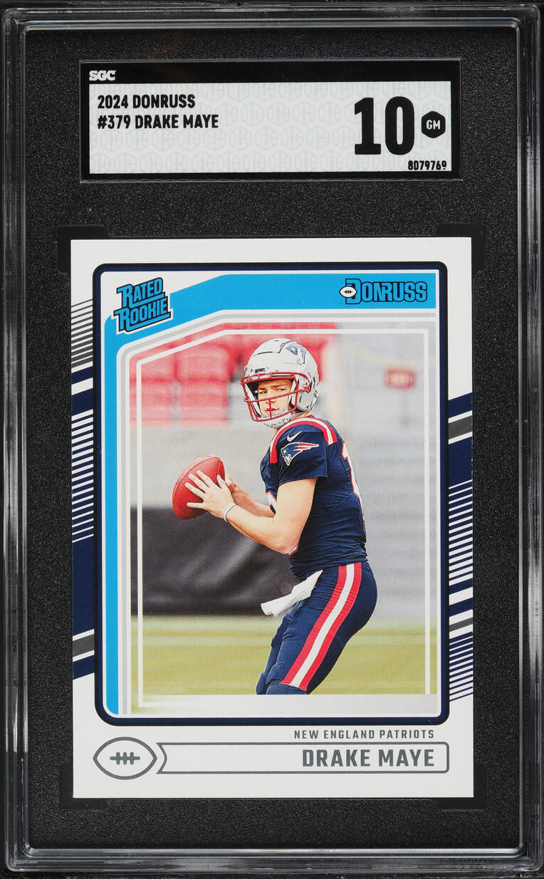 2024 Donruss Football Drake Maye ROOKIE #379 SGC 10 GEM MINT