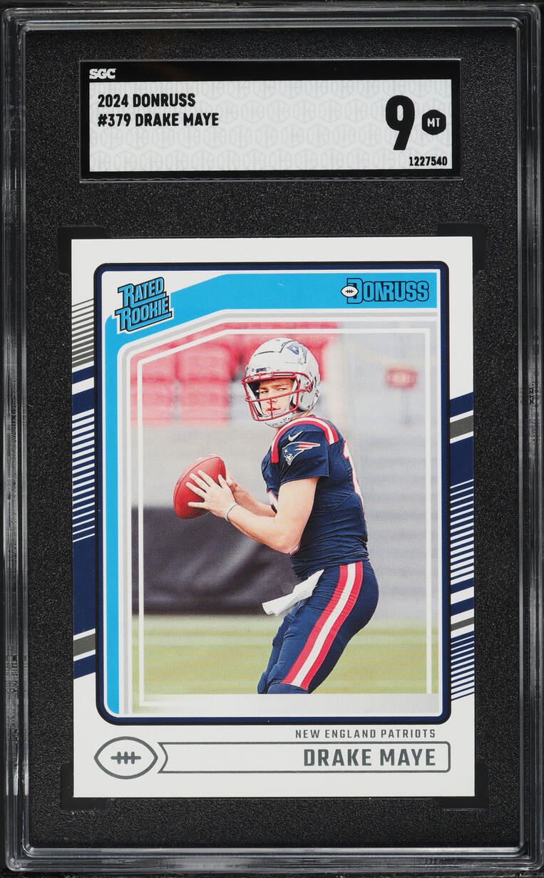 2024 Donruss Football Drake Maye ROOKIE #379 SGC 9 MINT