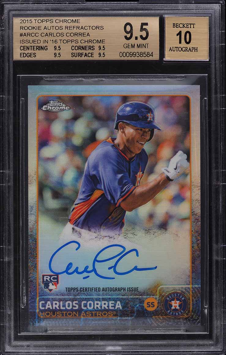 2015 Topps Chrome Refractor Carlos Correa ROOKIE AUTO /499 #AR-CC