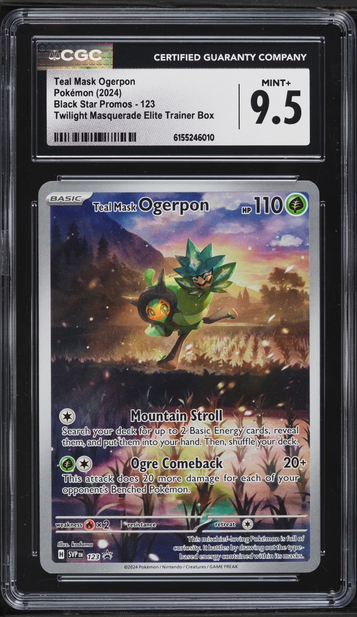 2024 Pokemon Scarlet & Violet Promo Twilight Masquerade ETB Teal Mask Ogerpon #123 CGC 9.5