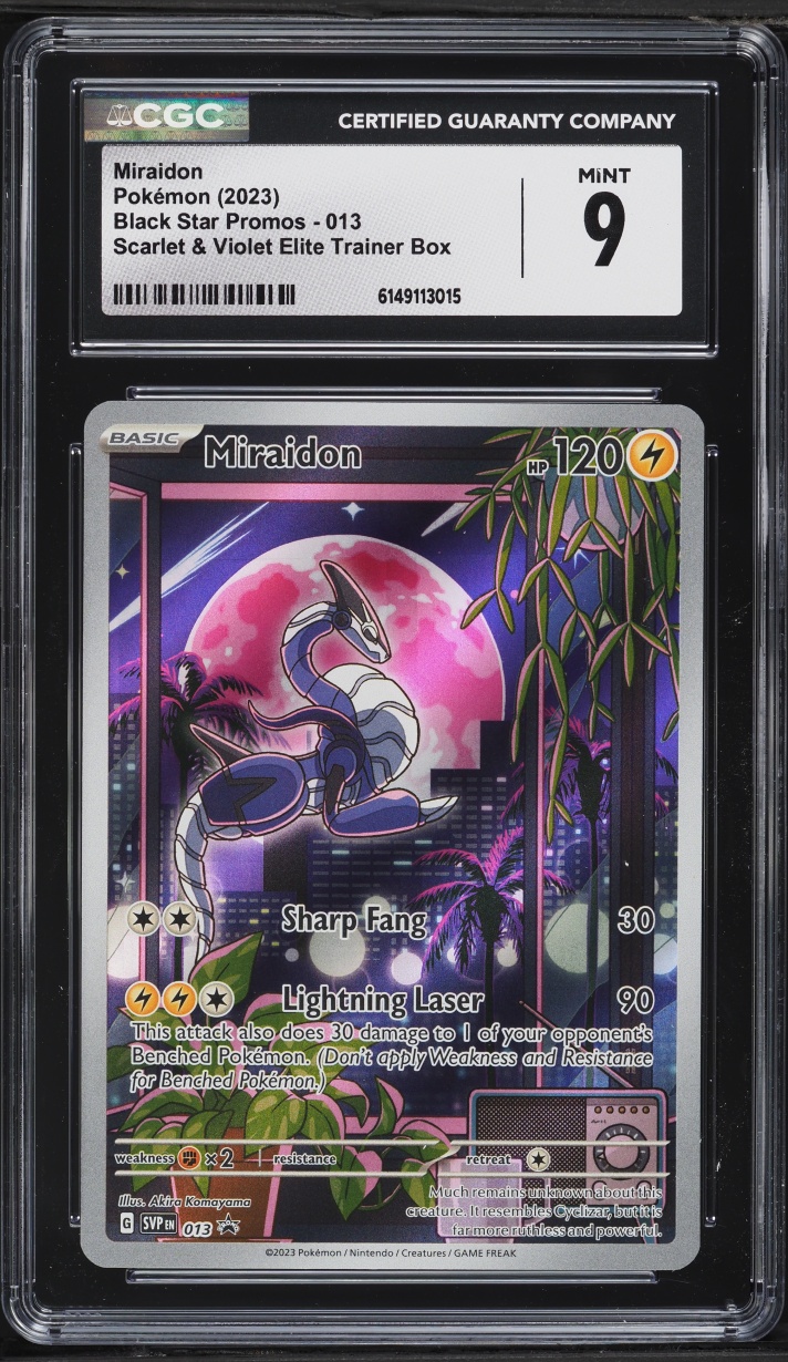 2023 Pokemon Scarlet & Violet Promo Elite Trainer Box Alt Art Miraidon #13 CGC 9 MINT