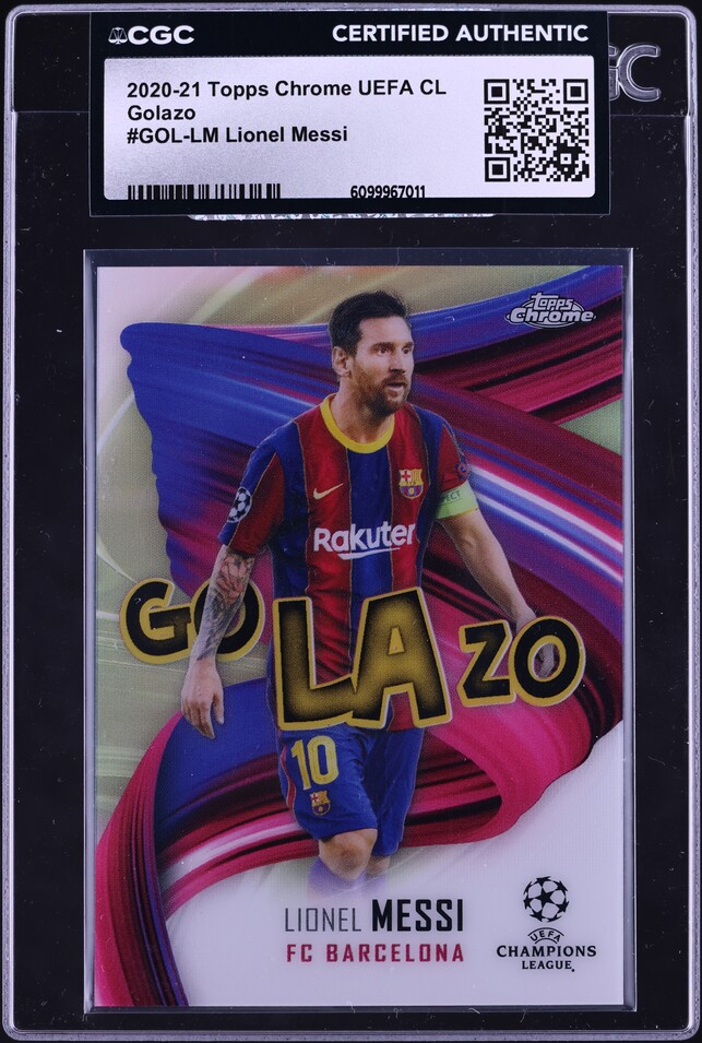 2020 Topps Chrome UEFA Champions League Golazo Lionel Messi #GOL