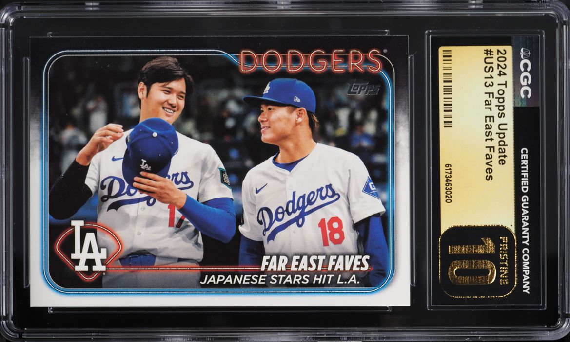 2024 Topps Update Far East Faves Shohei Ohtani Yoshinobu Yamamoto ROOKIE #US13 CGC 10 PRISTINE