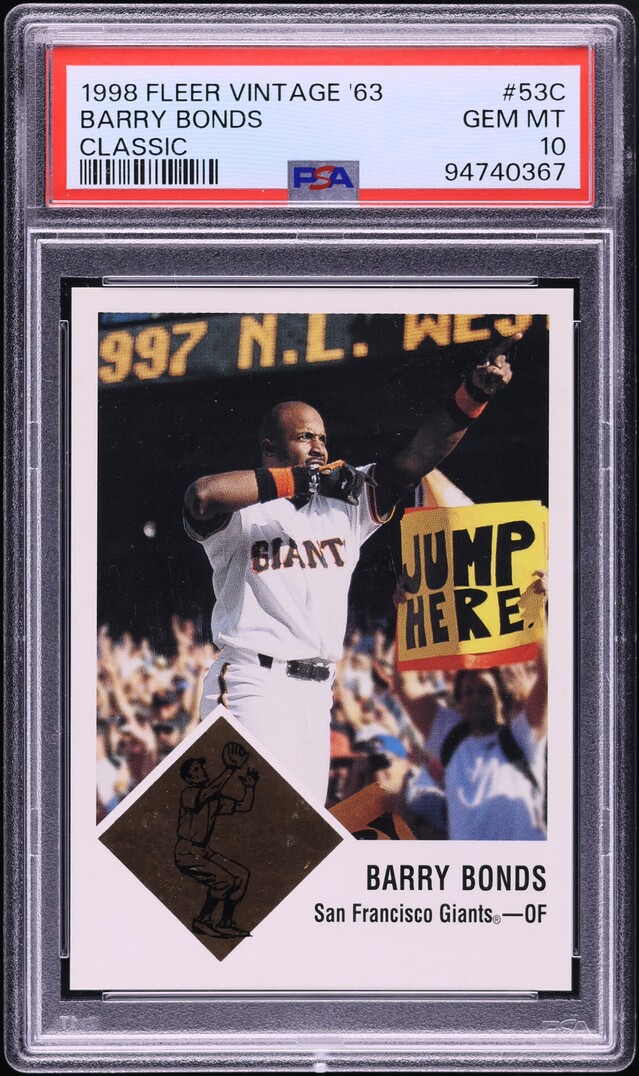 1998 Fleer Vintage '63 Classic Barry Bonds /63 #53C PSA 10 GEM MINT
