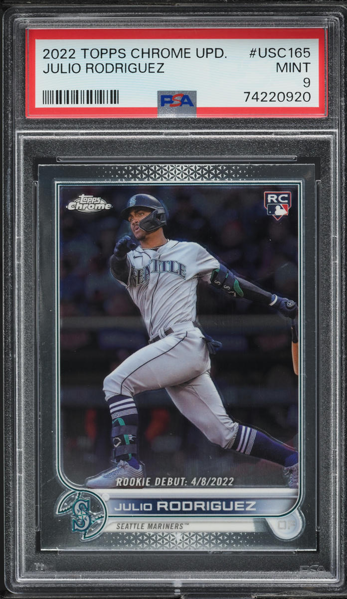 2022 Topps Chrome Update Julio Rodriguez ROOKIE #USC165 PSA 9 MINT on ...