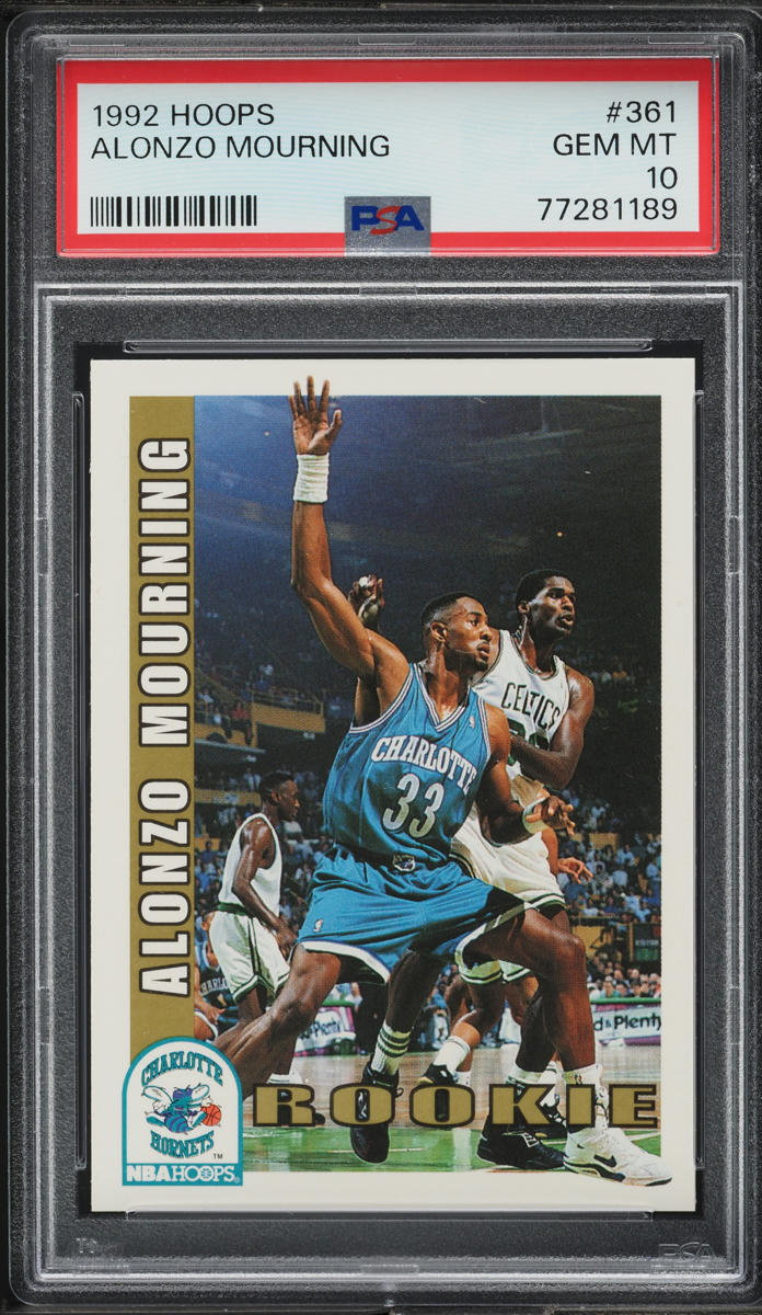1992 Hoops Basketball Alonzo Mourning ROOKIE #361 PSA 10 GEM MINT