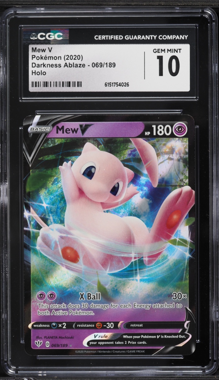 2020 Pokemon Sun & Moon Darkness Ablaze Mew V #69 CGC 10 GEM MINT