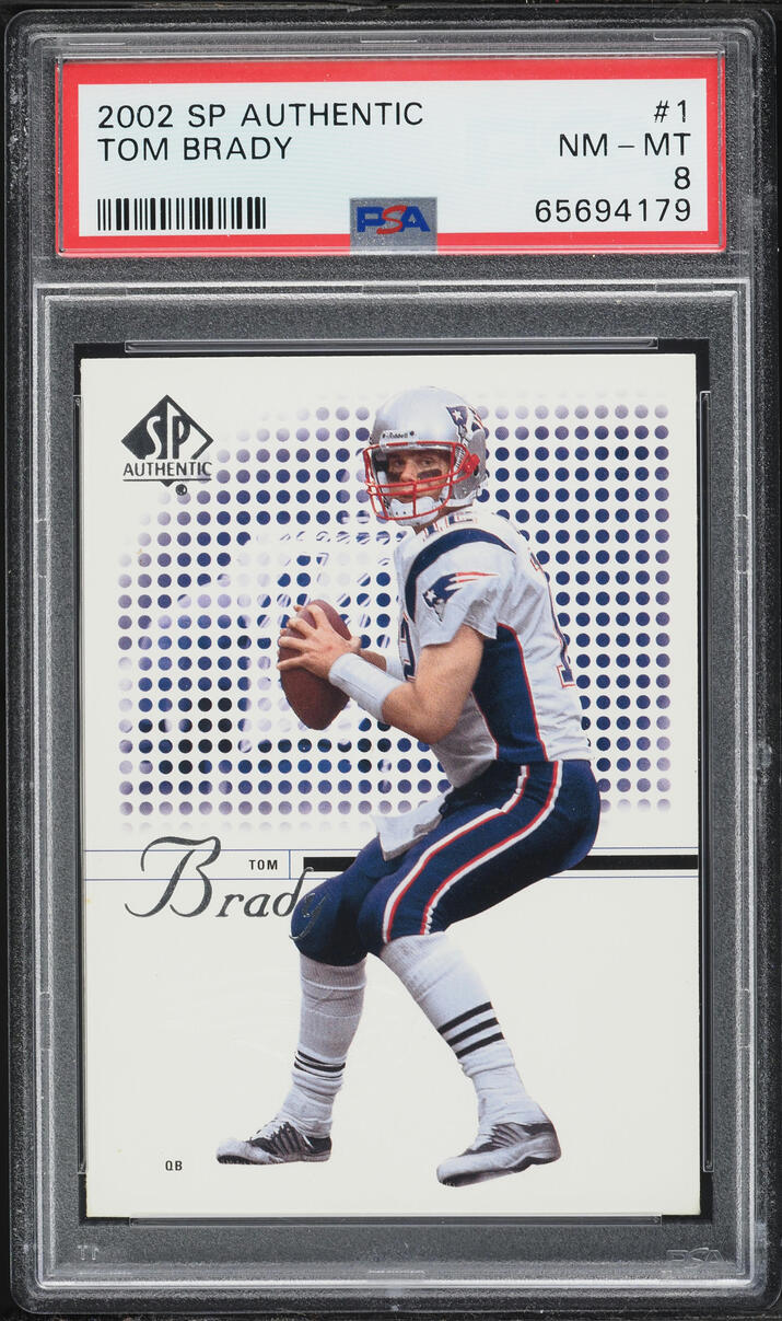 2002 SP Authentic Tom Brady #1 PSA 8 NM-MT