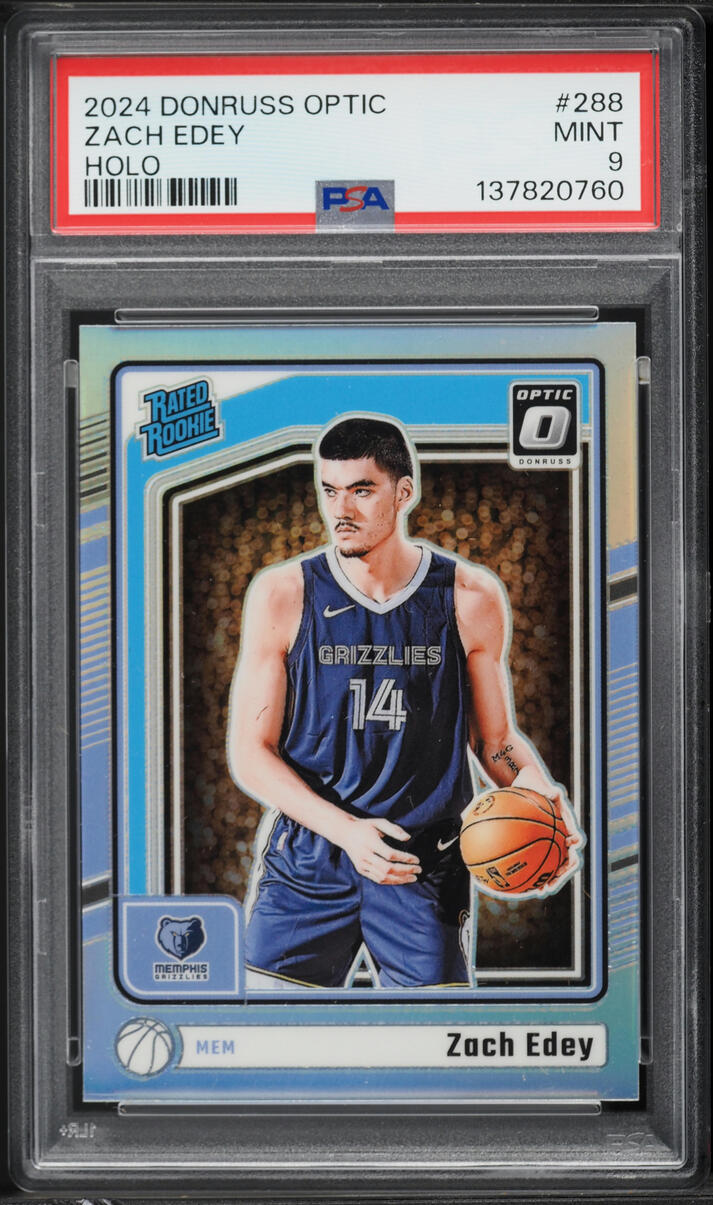 2024 Donruss Optic Holo Zach Edey ROOKIE #288 PSA 9 MINT