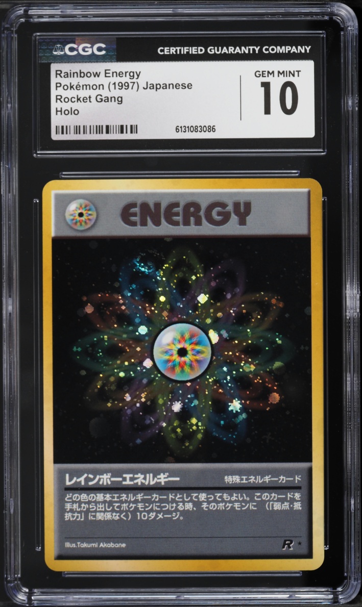 1997 Pokemon Japanese Rocket Gang Holo Rainbow Energy CGC 10 GEM MINT