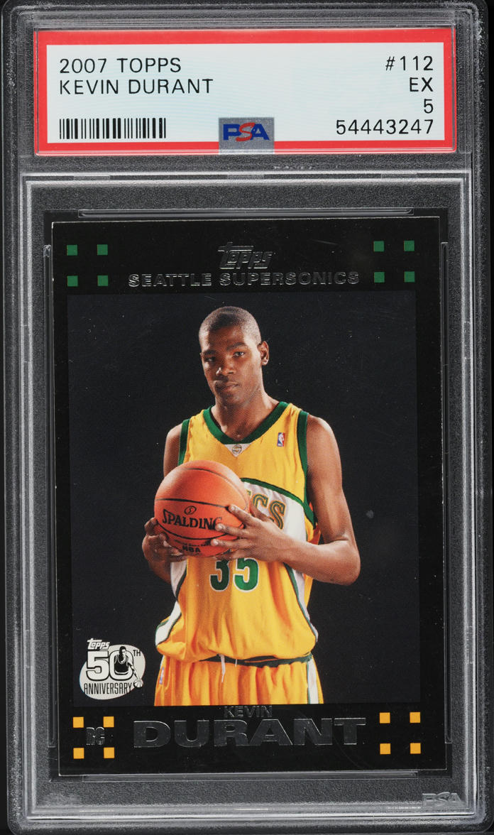2007 Topps Basketball Kevin Durant ROOKIE #112 PSA 5 EX