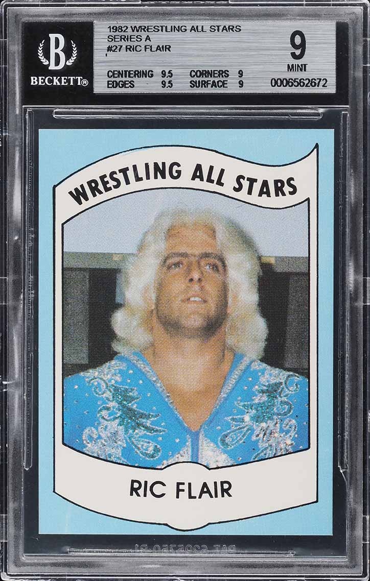 1982 Wrestling All Stars Series A Ric Flair #27 BGS 8.5 NM-MT+ on Fanatics  Collect, image size:724x1138