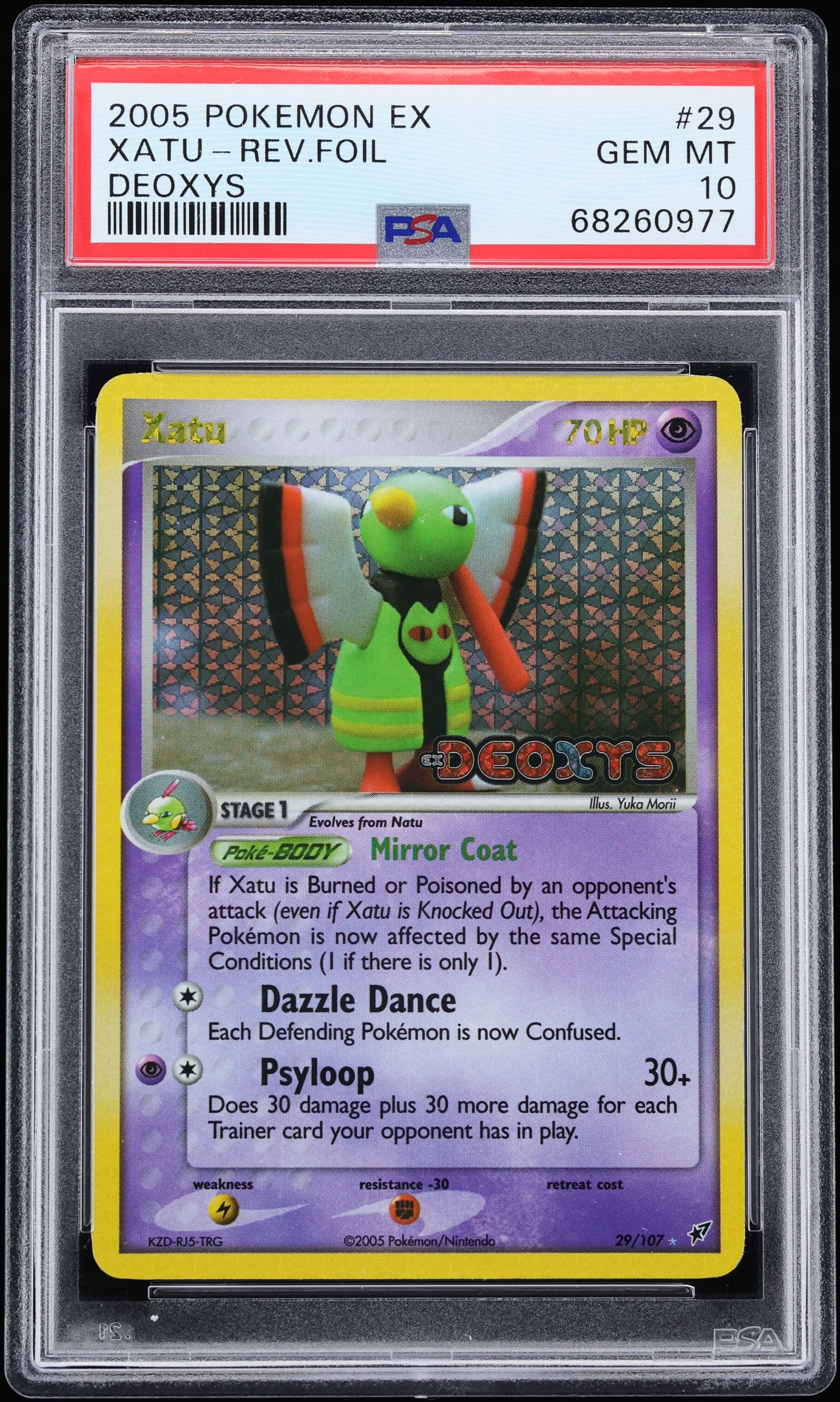 2005 Pokemon EX Deoxys Reverse Holo Xatu #29 PSA 10 GEM MINT