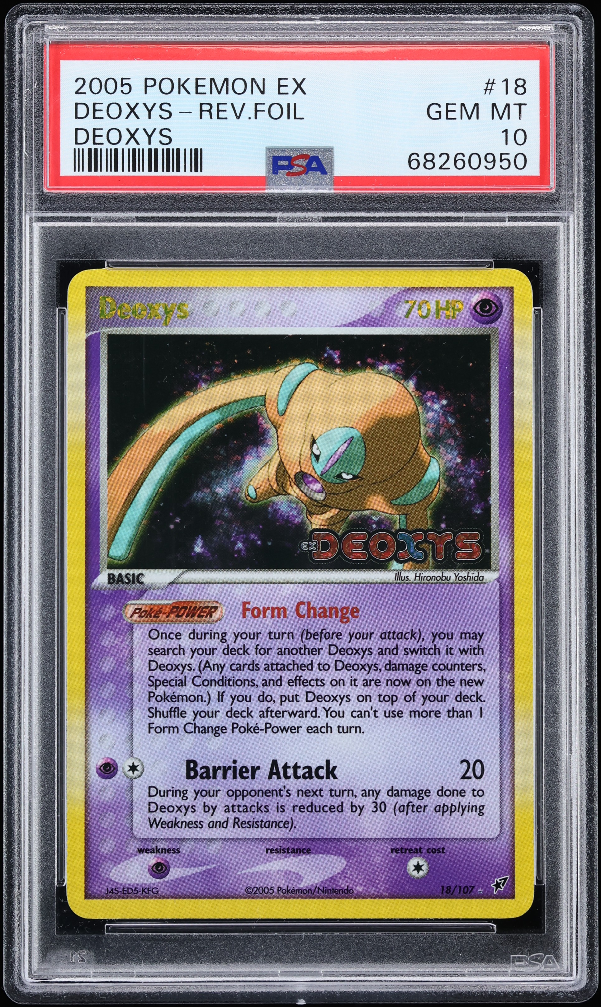 2005 Pokemon EX Deoxys Reverse Holo Deoxys #18 PSA 10 GEM MINT