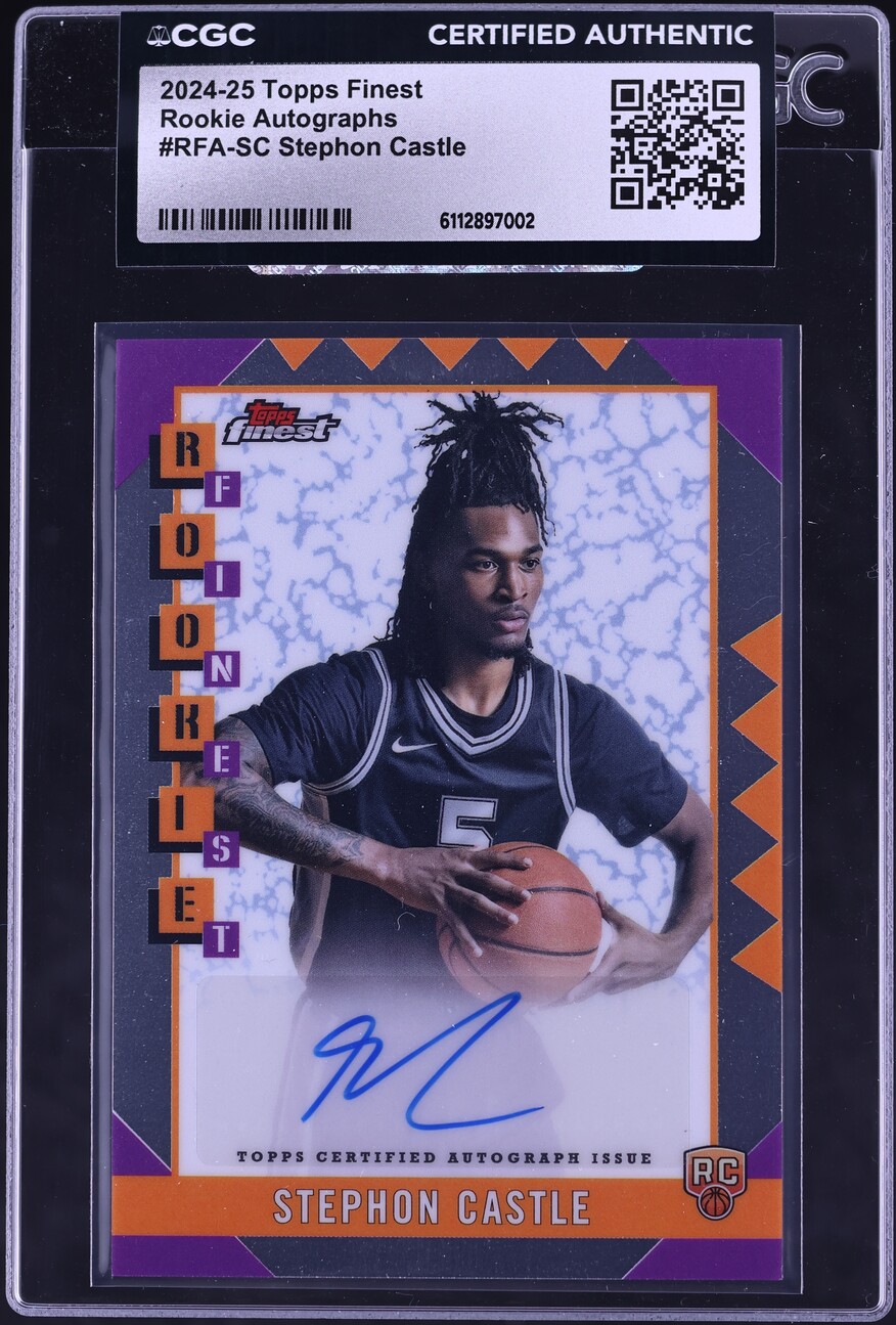 2024 Finest Basketball Stephon Castle ROOKIE AUTO #RFA-SC CGC AUTH on ...