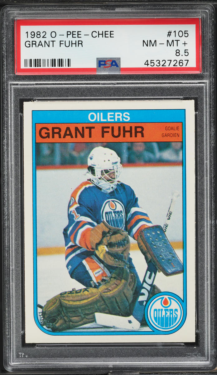 1982 O-Pee-Chee Hockey Grant Fuhr ROOKIE #105 PSA 8.5 NM-MT+