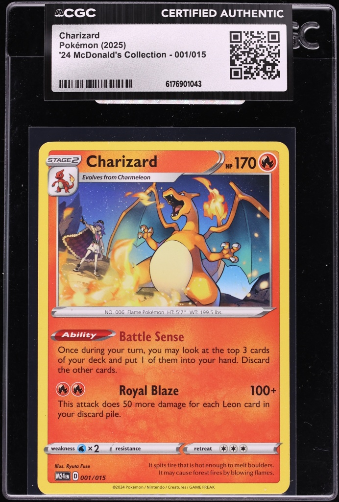 2025 Pokemon Scarlet & Violet '24 McDonald's Collection Charizard #1 CGC AUTH