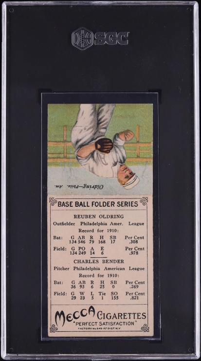 1911 T201 Mecca Double Folders Chief Bender & Rube Oldring SGC 4 VGEX