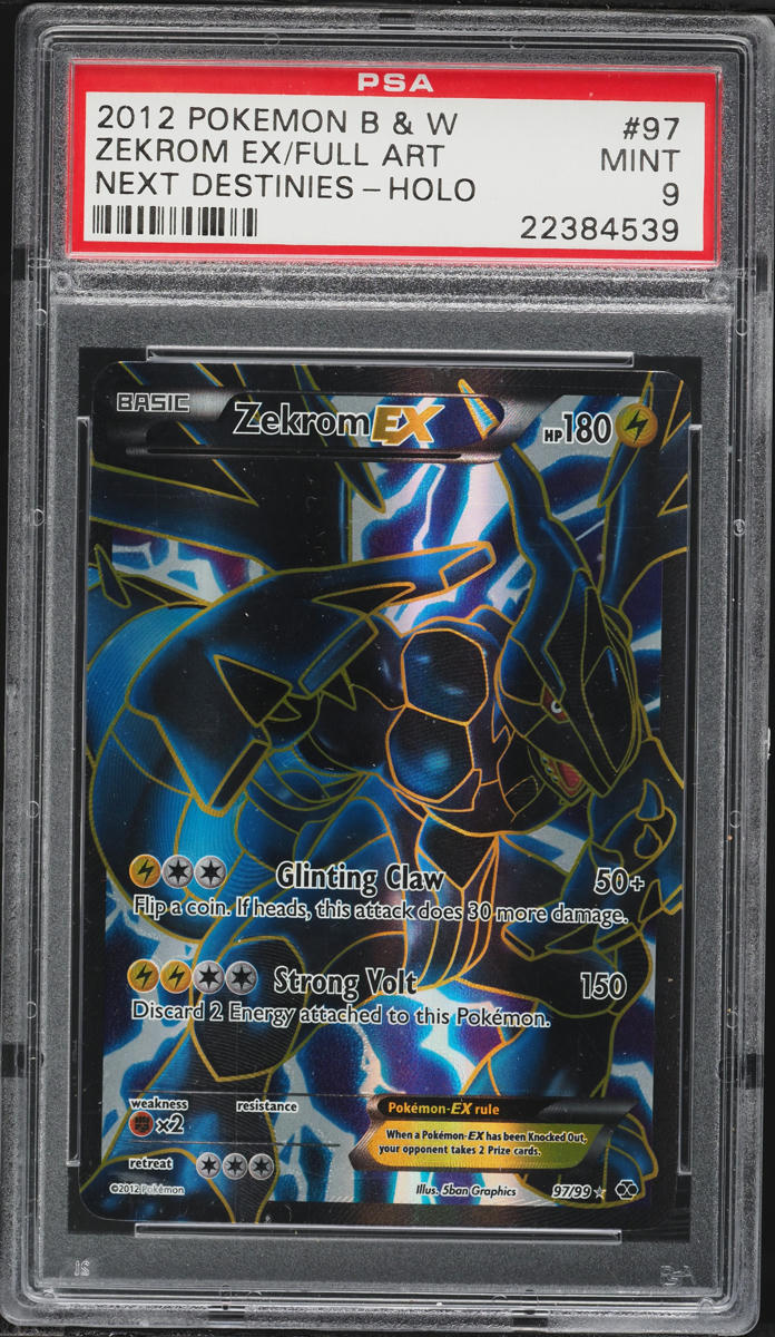 2012 Pokemon Black & White Next Destinies Full Art Zekrom EX #97 PSA 9 MINT