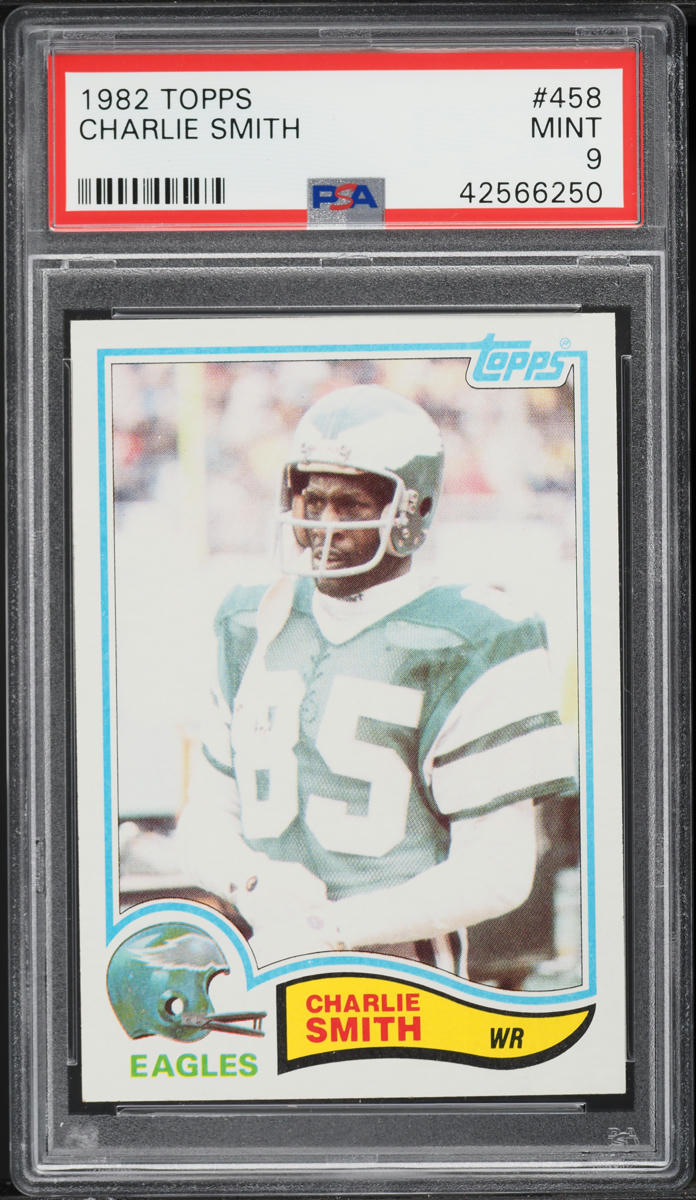 1982 Topps Football Charlie Smith #458 PSA 9 MINT