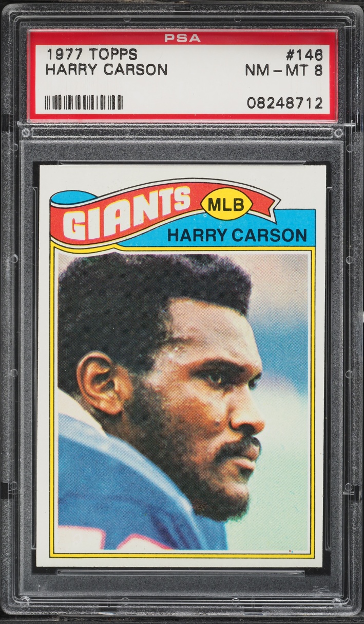 1977 Topps Football Harry Carson ROOKIE #146 PSA 8 NM-MT